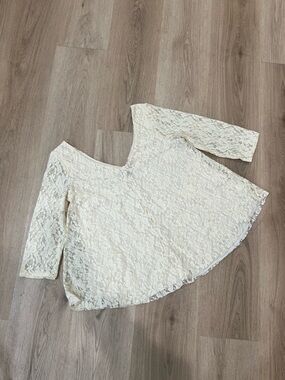 Cream Lace Top